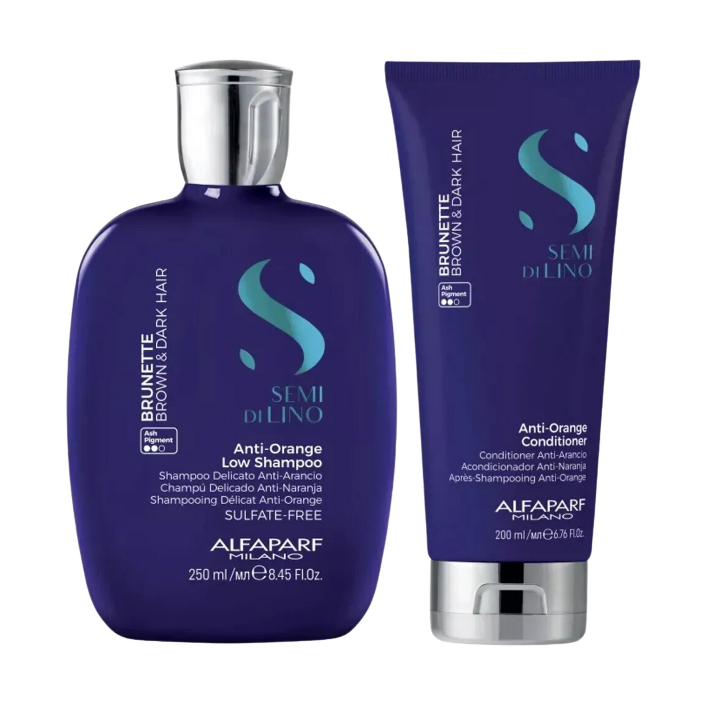 ALFAPARF SEMI DI LINO ANTI ORANGE LOW SHAMPOO AND CONDITIONER