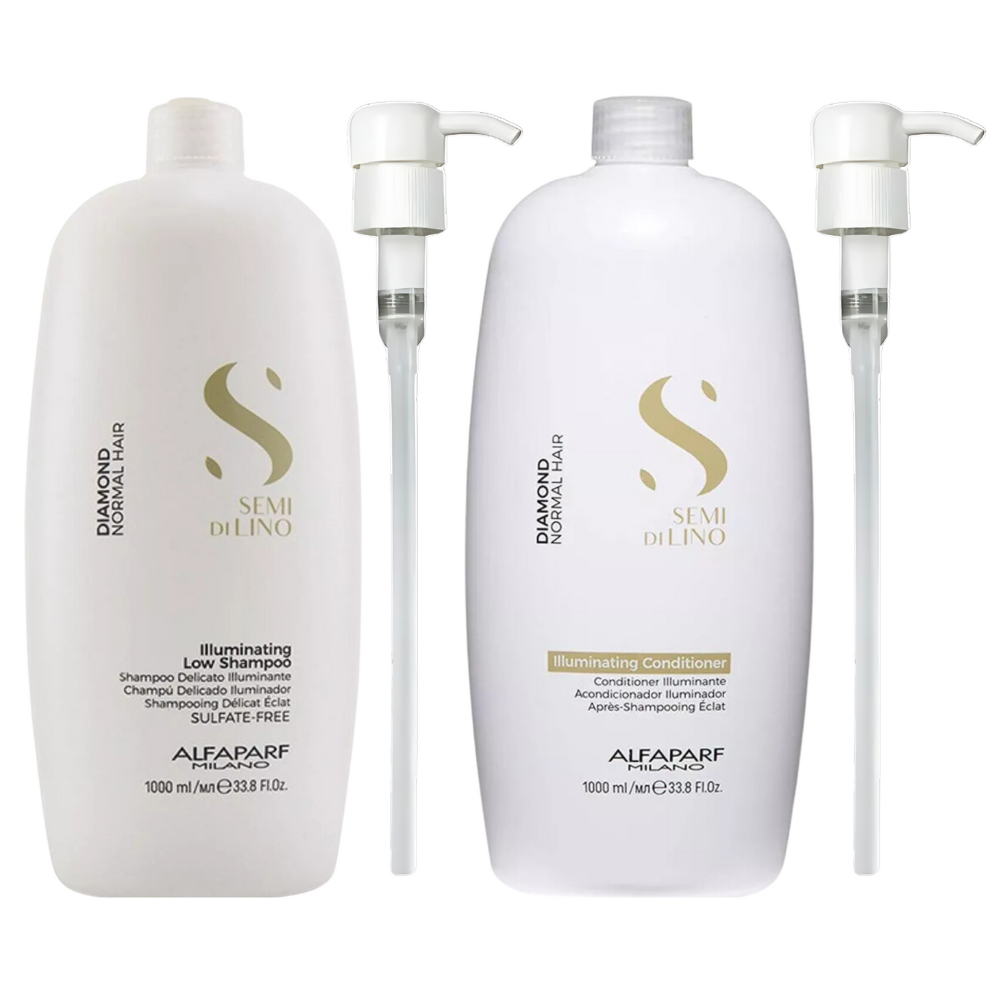 ALFAPARF SEMI DI LINO DIAMOND ILLUMINATING LOW SHAMPOO AND CONDITIONER