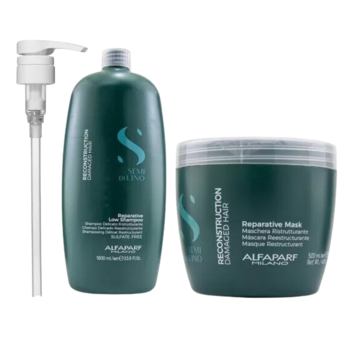 ALFAPARF SEMI DI LINO REPARATIVE LOW SHAMPOO AND MASK