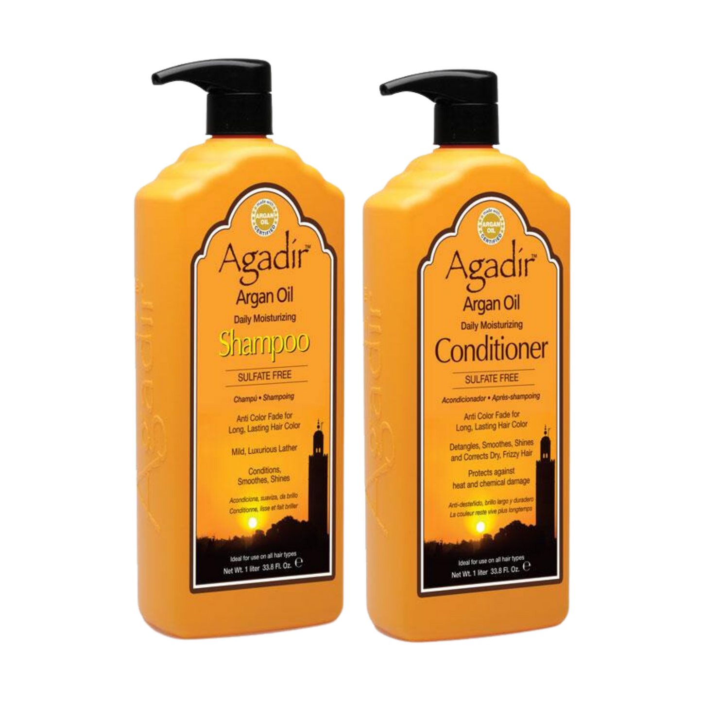 AGADIR ARGAN OIL DAILY MOISTURIZING SHAMPOO AND CONDITIONER