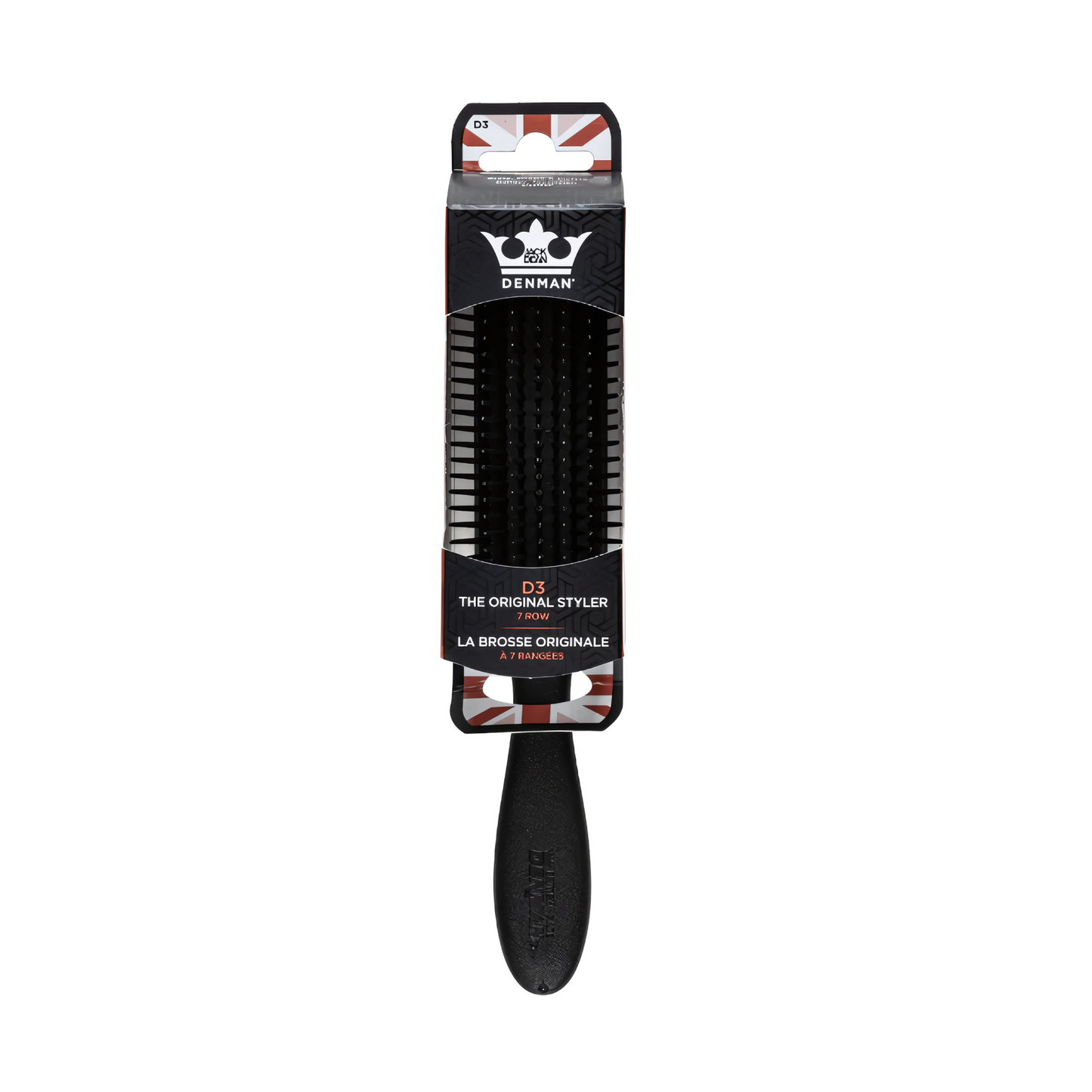 DENMAN JACK DEAN D3 7 ROW STYLER BLACK BRUSH