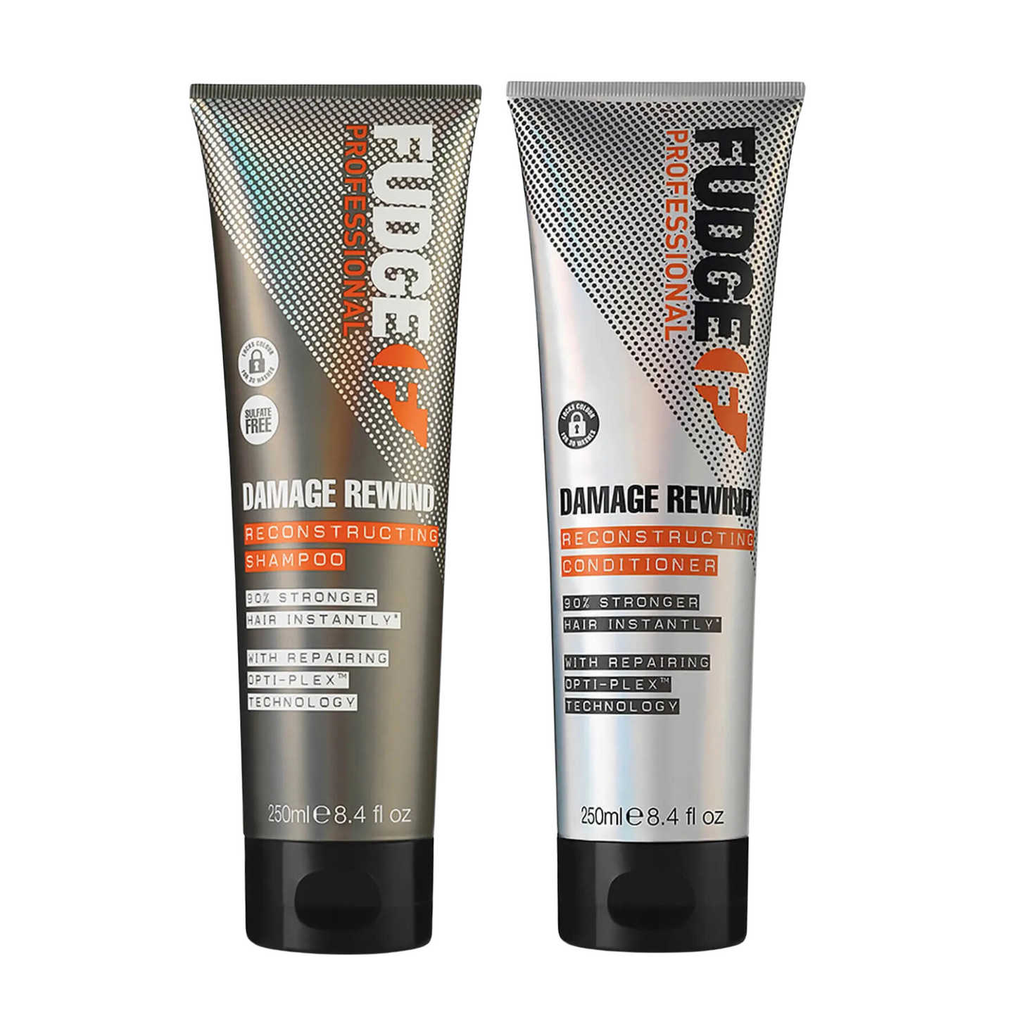 FUDGE DAMAGE REWIND DAMAGE CONTROL RECONSTRUCTING SHAMPOO AND CONDITIONER