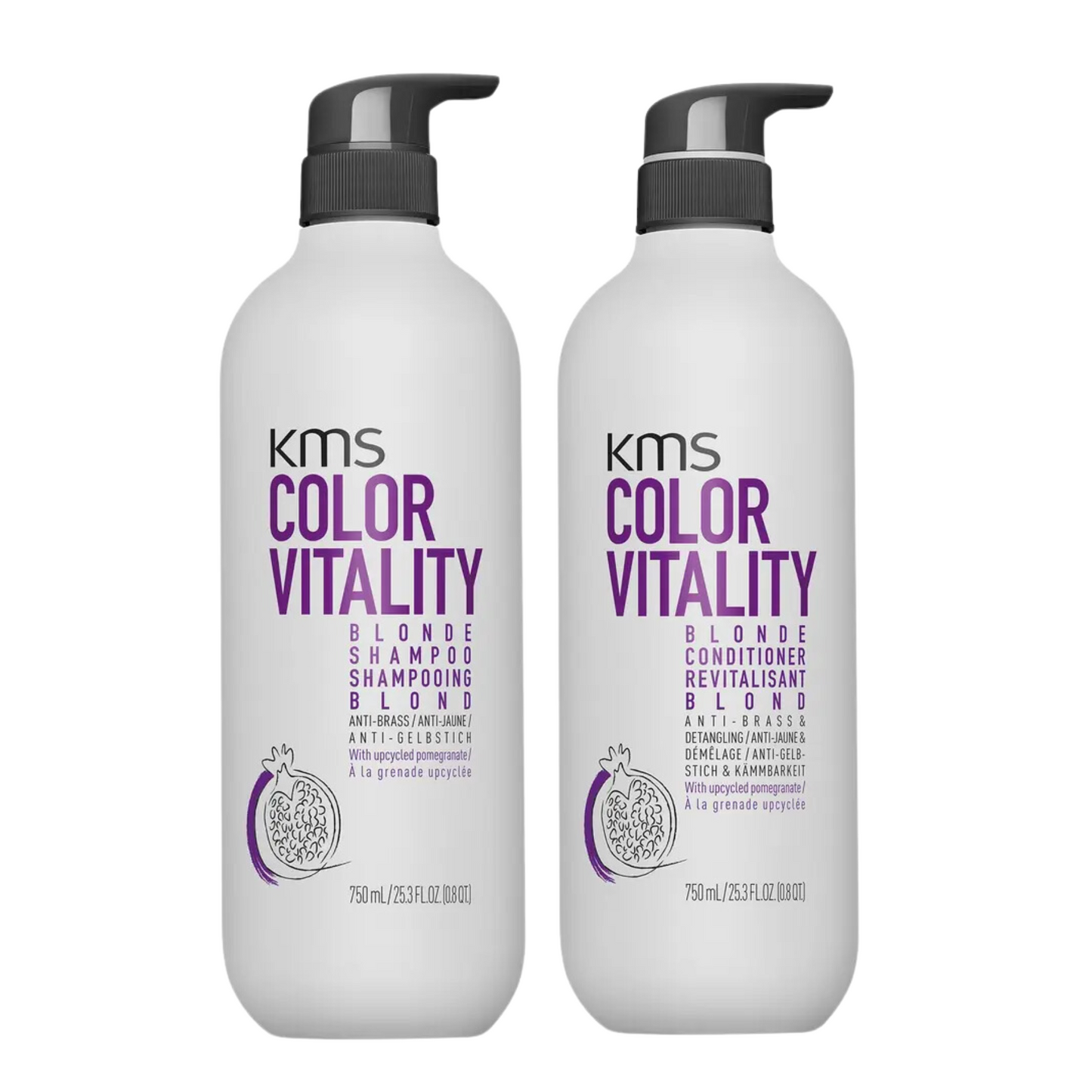 KMS COLOR VITALITY BLONDE SHAMPOO AND CONDITIONER