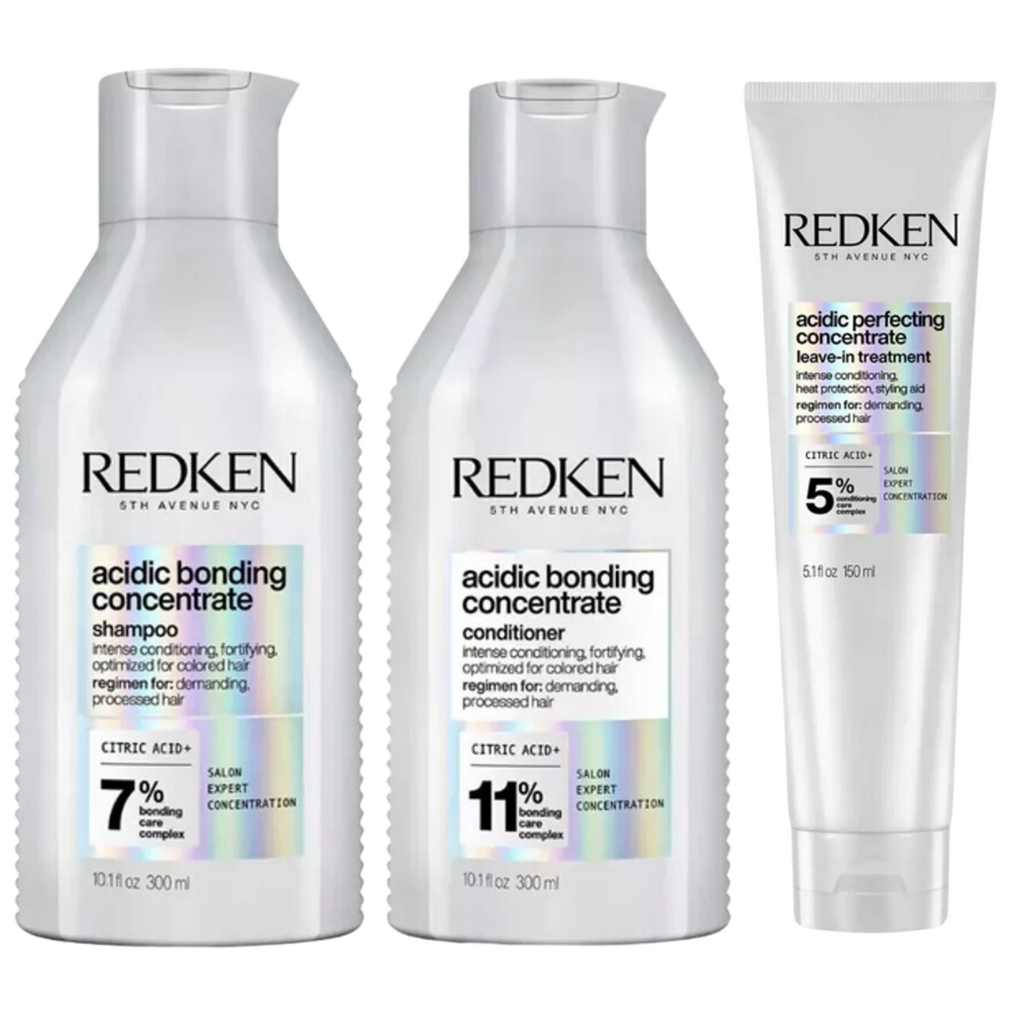 REDKEN ACIDIC BONDING CONCENTRATE SHAMPOO, CONDITIONER AND TREATMENT