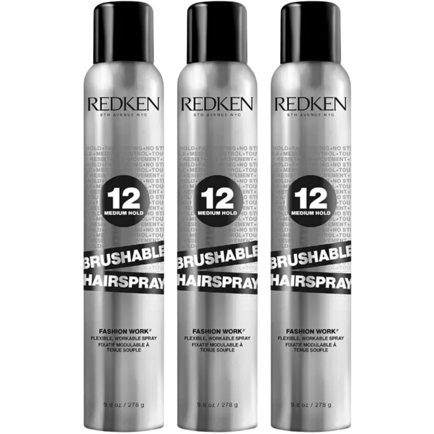 REDKEN STYLING BRUSHABLE HAIRSPRAY FASHION WORK FLEXIBLE WORKABLE SPRAY