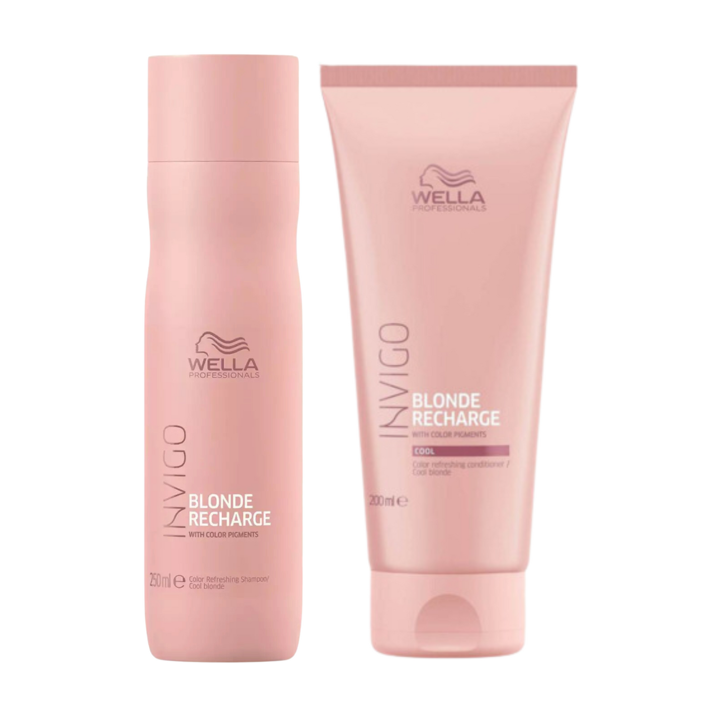 WELLA WP INVIGO BLONDE RECHARGE COOL BLONDE COLOR REFRESHING SHAMPOO AND CONDITIONER