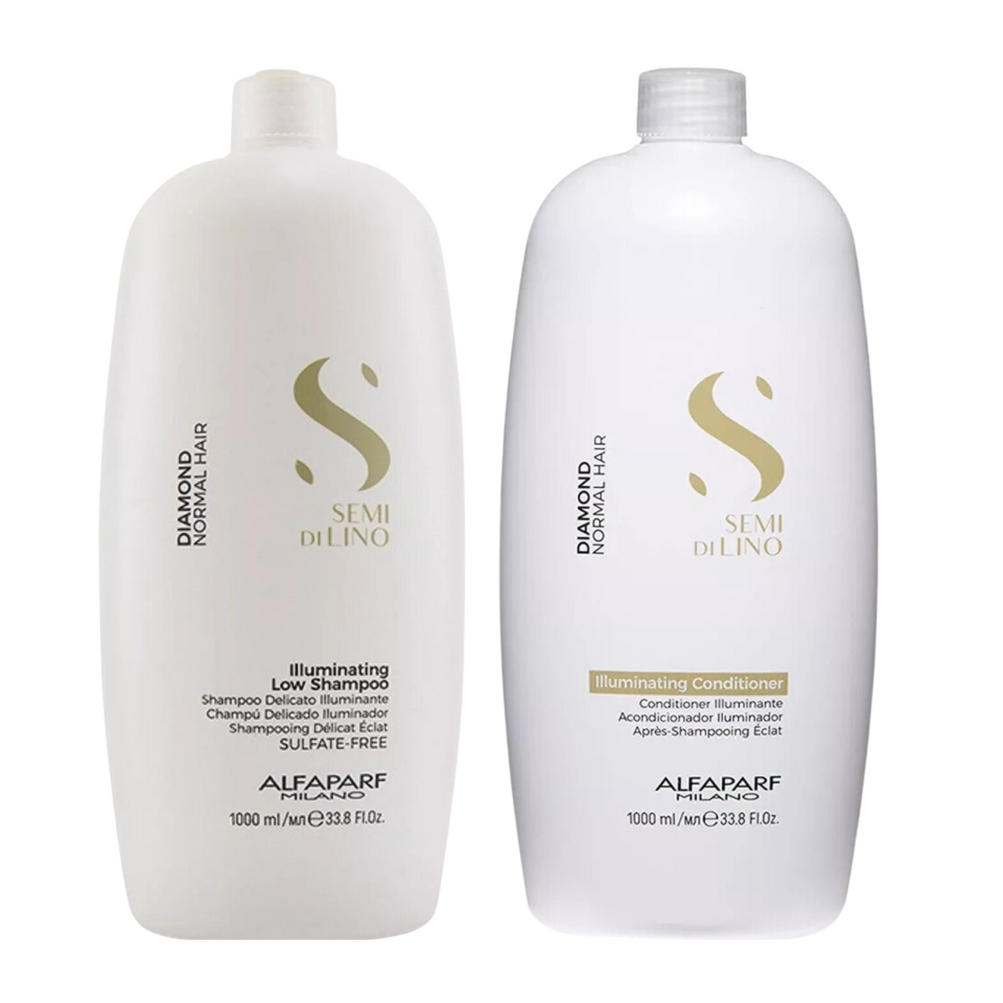 ALFAPARF SEMI DI LINO DIAMOND ILLUMINATING LOW SHAMPOO AND CONDITIONER