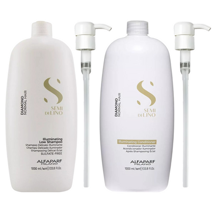 ALFAPARF SEMI DI LINO DIAMOND ILLUMINATING LOW SHAMPOO AND CONDITIONER