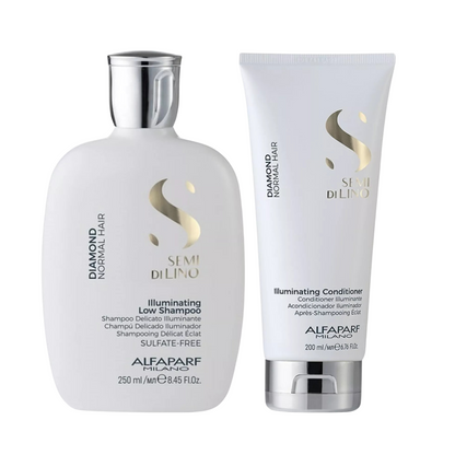 ALFAPARF SEMI DI LINO DIAMOND ILLUMINATING LOW SHAMPOO AND CONDITIONER