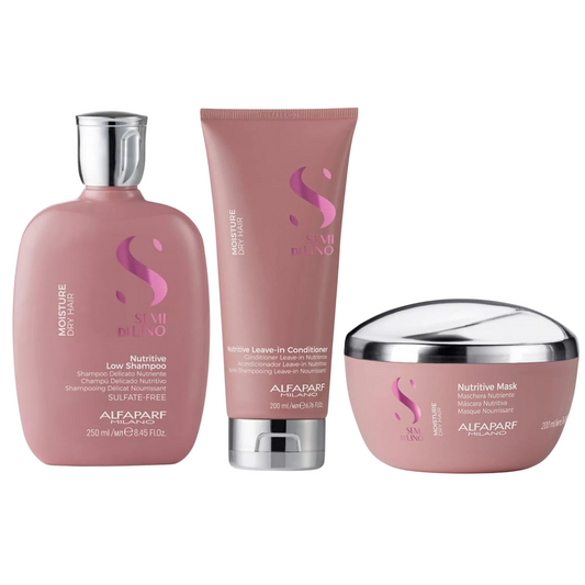 ALFAPARF SEMI DI LINO NUTRITIVE LOW SHAMPOO, CONDITIONER AND MASK