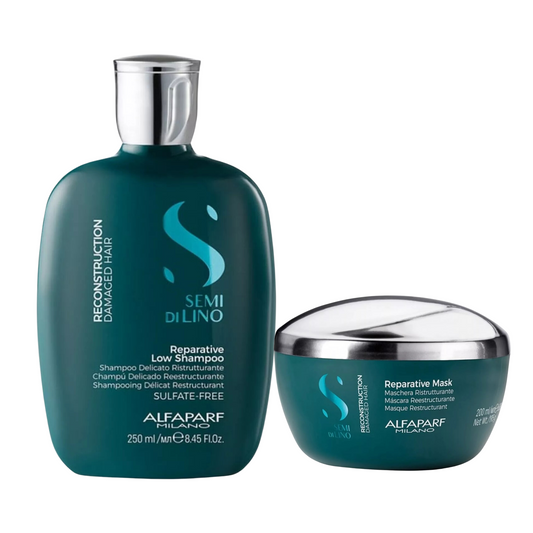 ALFAPARF SEMI DI LINO REPARATIVE LOW SHAMPOO AND MASK