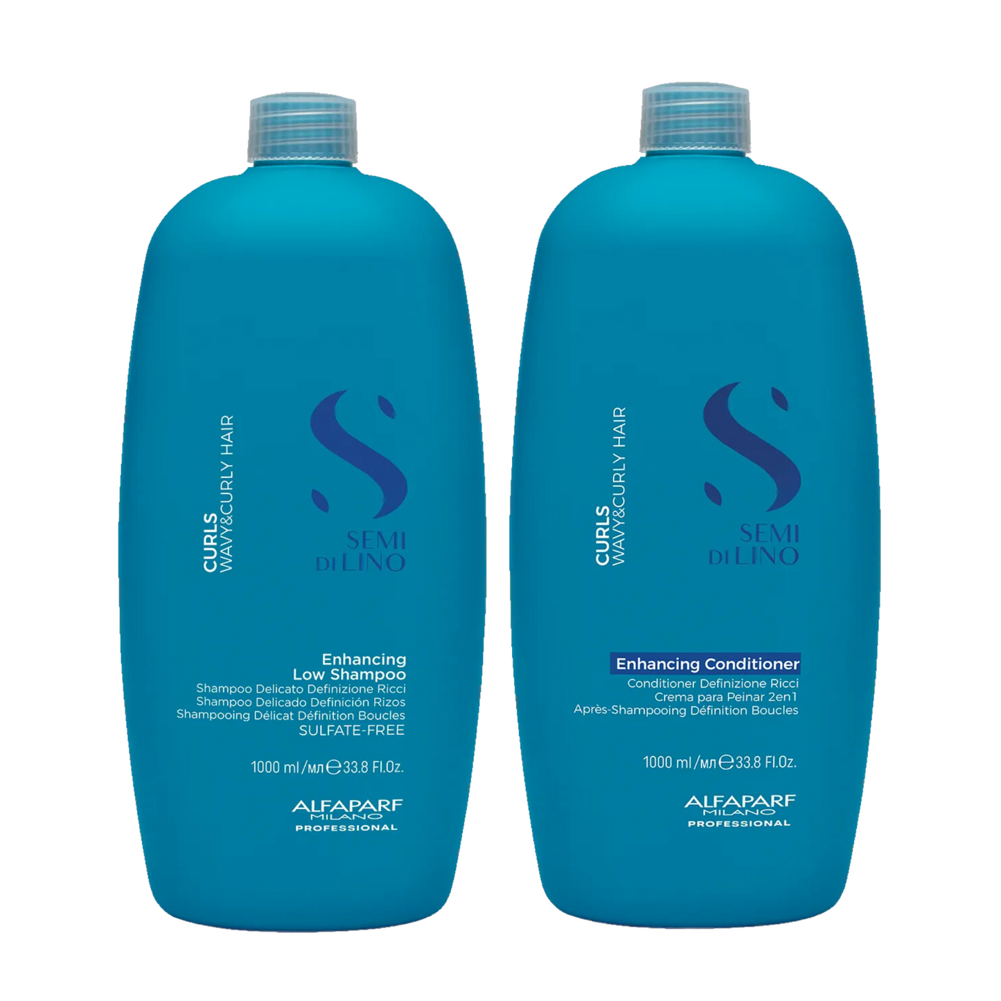 ALFAPARF SEMI DI LINO SHAPE CURLS ENHANCING LOW SHAMPOO AND CONDITIONER