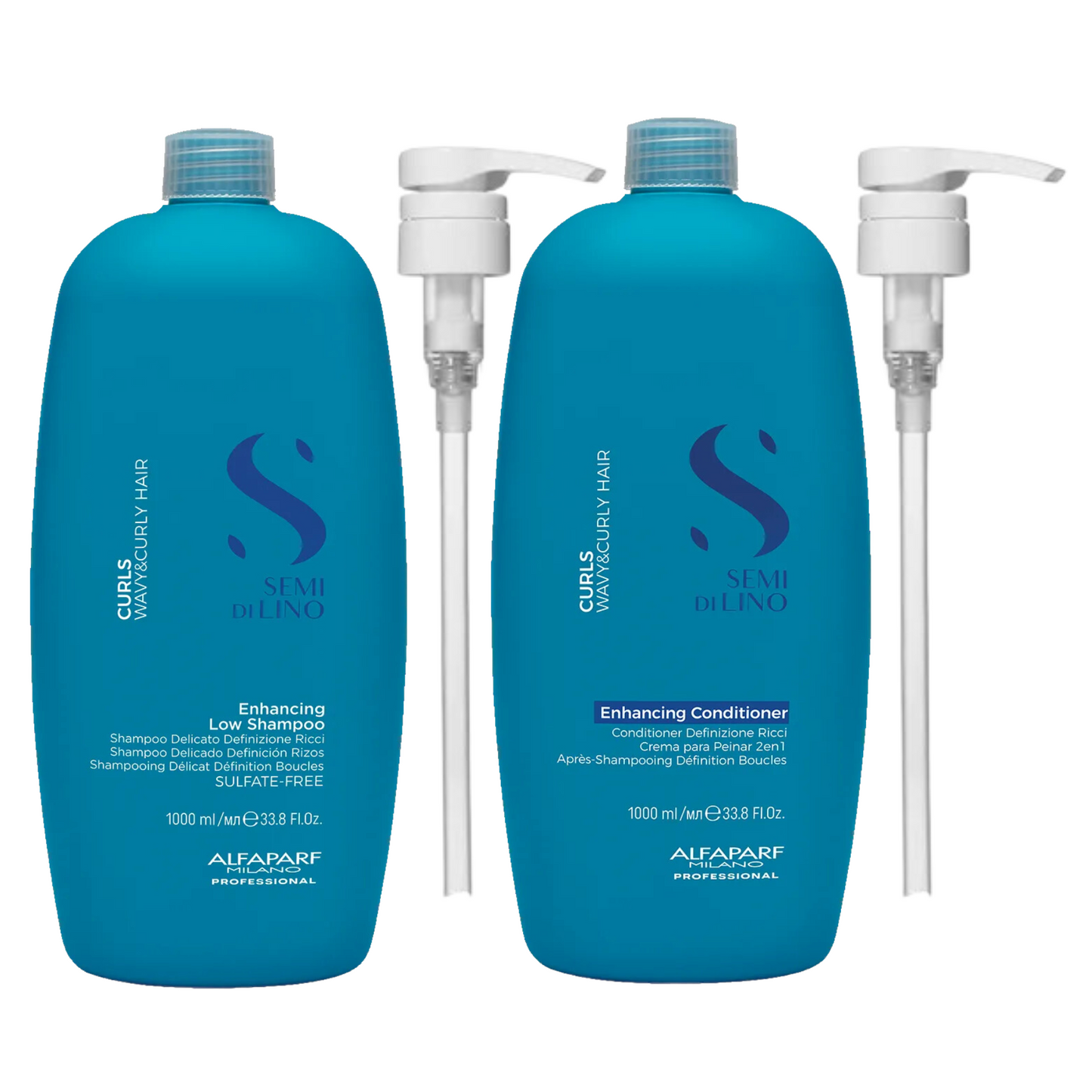 ALFAPARF SEMI DI LINO SHAPE CURLS ENHANCING LOW SHAMPOO AND CONDITIONER