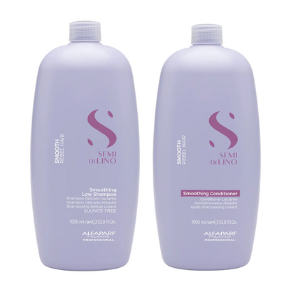 ALFAPARF SEMI DI LINO SMOOTHING SHAMPOO AND CONDITIONER