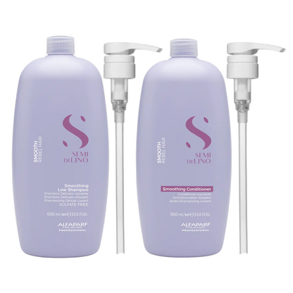 ALFAPARF SEMI DI LINO SMOOTHING SHAMPOO AND CONDITIONER