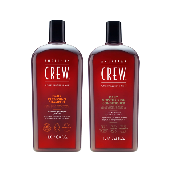 AMERICAN CREW DAILY CLEANSING SHAMPOO & DAILY MOIST. CONDITIONER