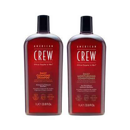 AMERICAN CREW DAILY CLEANSING SHAMPOO & DAILY MOIST. CONDITIONER