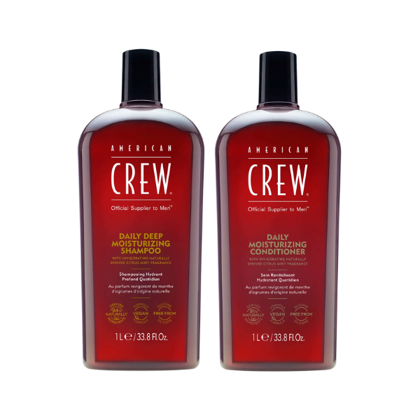 AMERICAN CREW DAILY DEEP MOIST SHAMPOO & DAILY MOIST. CONDITIONER