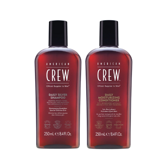 AMERICAN CREW DAILY SILVER SHAMPOO & DAILY MOIST. CONDITIONER