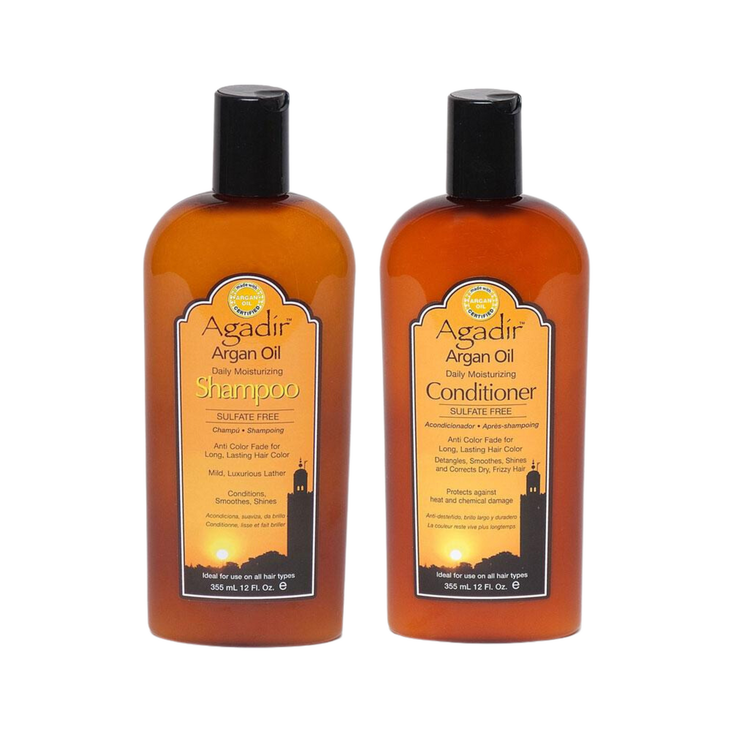 AGADIR ARGAN OIL DAILY MOISTURIZING SHAMPOO AND CONDITIONER