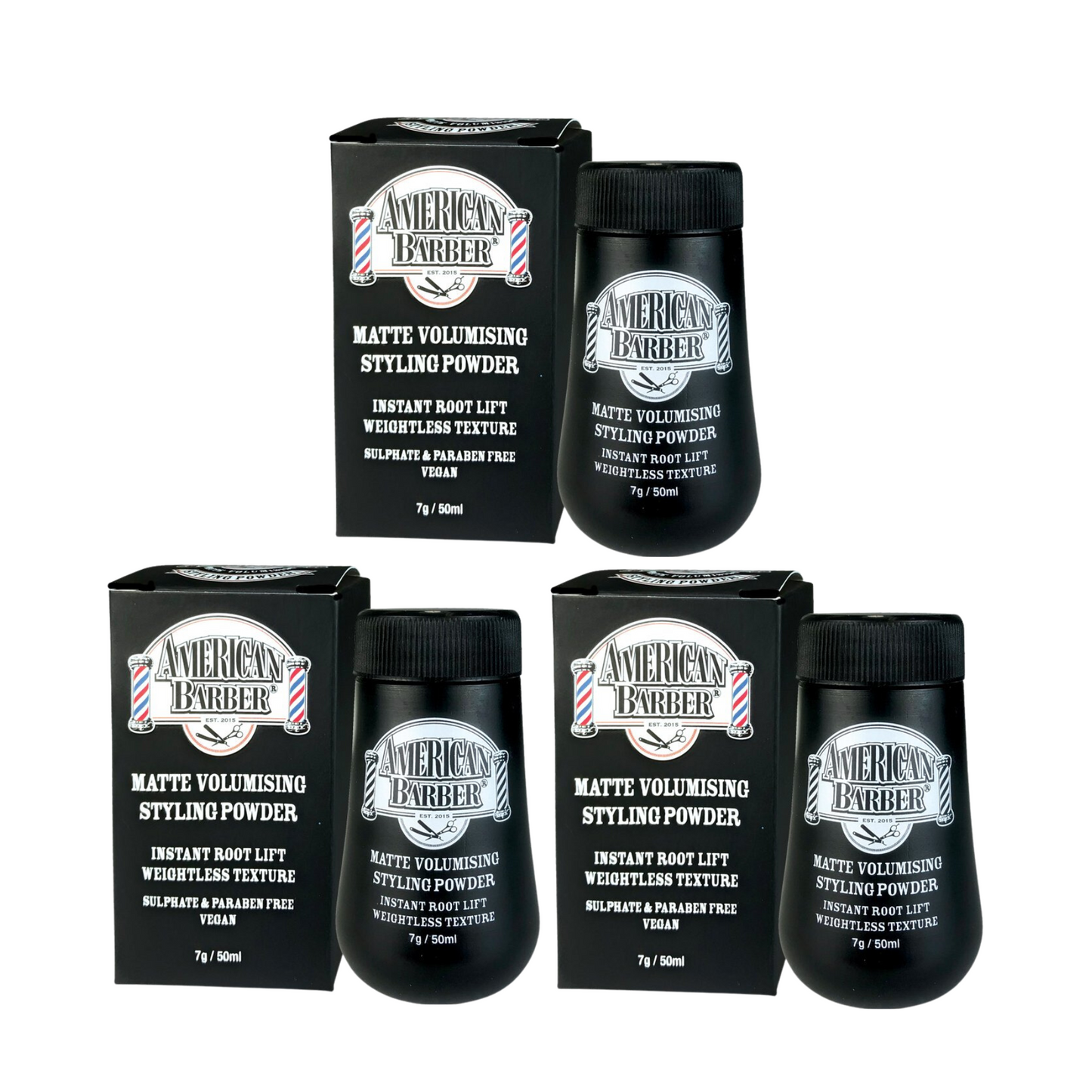 AMERICAN BARBER MATTE VOLUMISING STYLING POWDER