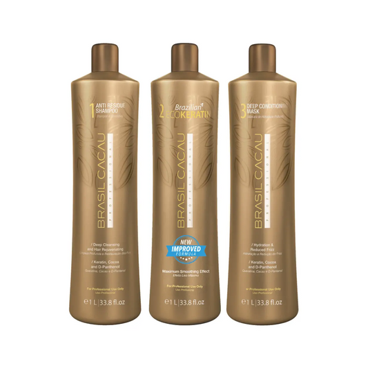 BRASIL CACAU COKERATIN TREATMENT KIT STEP 1, 2, 3