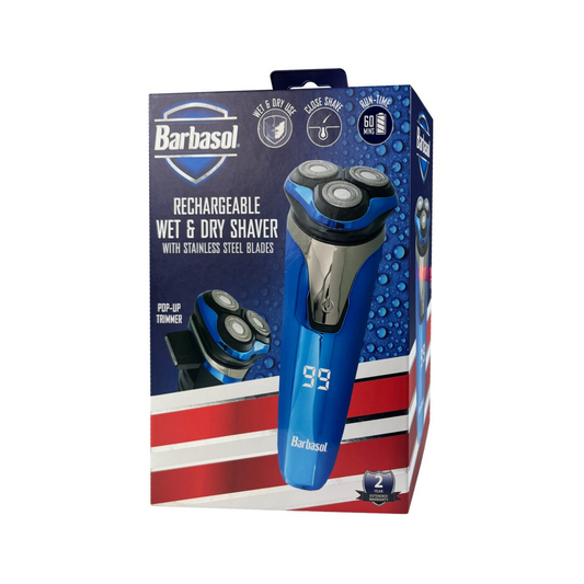 BARBASOL RECHARGEABLE WET AND DRY SHAVER