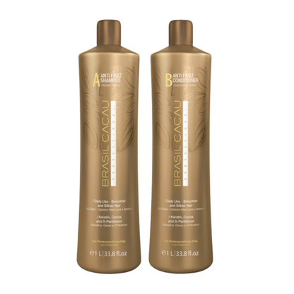 BRASIL CACAU ANTI FRIZZ SHAMPOO AND CONDITIONER
