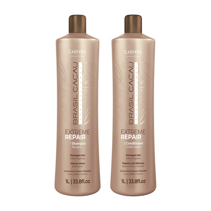 BRASIL CACAU EXTREME REPAIR SHAMPOO AND CONDITIONER