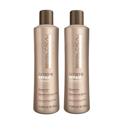 BRASIL CACAU EXTREME REPAIR SHAMPOO AND CONDITIONER