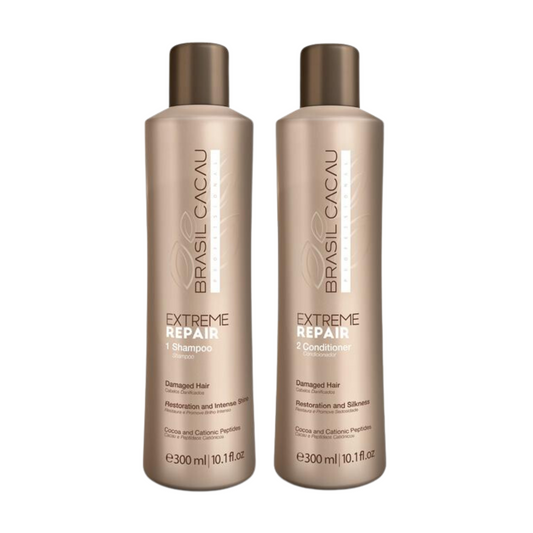 BRASIL CACAU EXTREME REPAIR SHAMPOO AND CONDITIONER