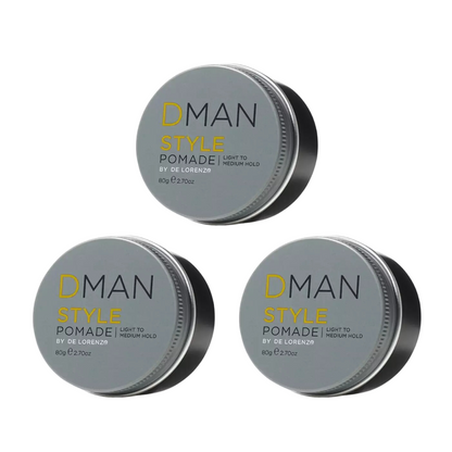 DELORENZO DMAN STYLE POMADE LIGHT TO MEDIUM HOLD