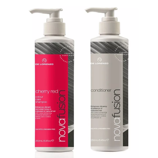 DELORENZO NOVAFUSION CHERRY RED SHAMPOO AND CONDITIONER