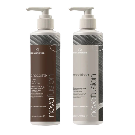 DELORENZO NOVAFUSION CHOCOLATE SHAMPOO AND CONDITIONER