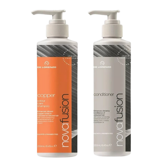 DELORENZO NOVAFUSION COPPER SHAMPOO AND CONDITIONER