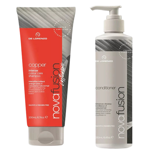 DELORENZO NOVAFUSION INTENSE COPPER SHAMPOO AND CONDITIONER