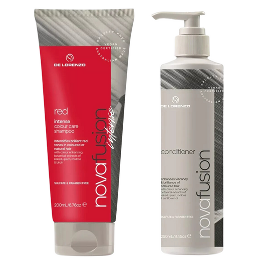 DELORENZO NOVAFUSION INTENSE RED SHAMPOO AND CONDITIONER