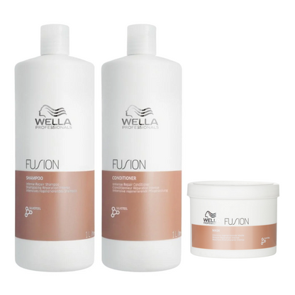 WELLA FUSION INTENSE REPAIR SHAMPOO CONDITIONER AND MASK