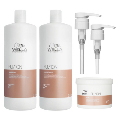 WELLA FUSION INTENSE REPAIR SHAMPOO CONDITIONER AND MASK