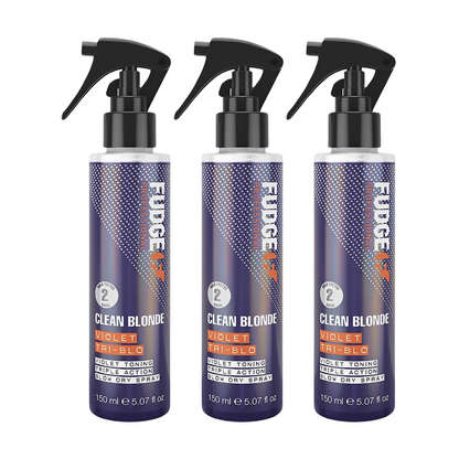 FUDGE VIOLET TRI-BLO HEAT PROTECTING PURPLE TONING BLOW DRY SPRAY