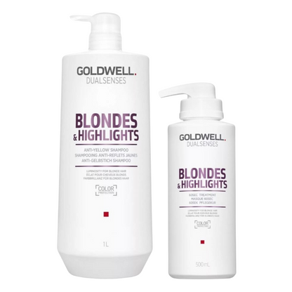 GOLDWELL DUALSENSES BLONDE & HIGHLIGHTS SHAMPOO AND TREATMENT