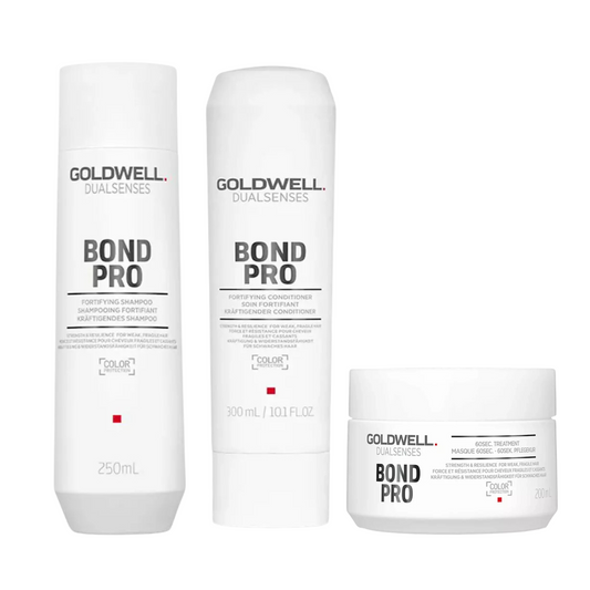 GOLDWELL BOND PRO FORTIFYING SHAMPOO CONDITIONER AND TREATMENT