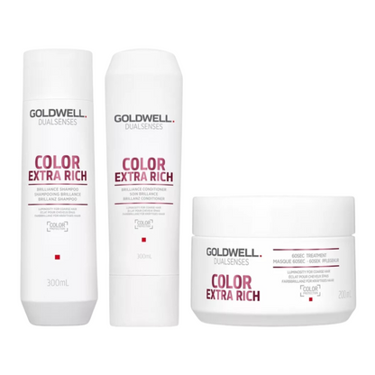 GOLDWELL DUALSENSES COLOR EXTRA RICH SHAMPOO, CONDITIONER AND TREATMENT