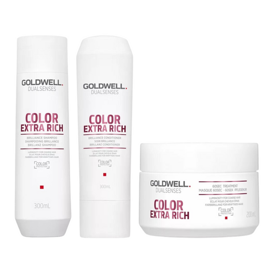 GOLDWELL DUALSENSES COLOR EXTRA RICH SHAMPOO, CONDITIONER AND TREATMENT