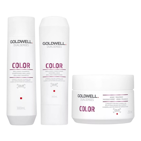 GOLDWELL DUALSENSES COLOR BRILLIANCE SHAMPOO, CONDITIONER AND TREATMENT