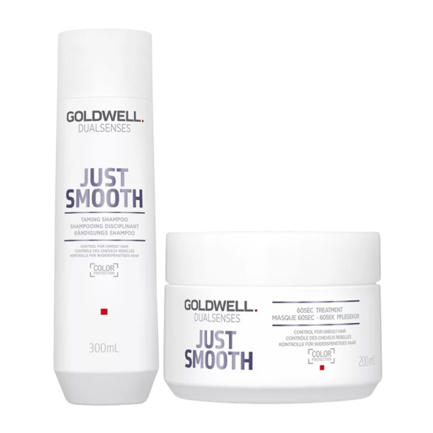 GOLDWELL DUALSENSES JUST SMOOTH TAMING SHAMPOO AND TREATMENT