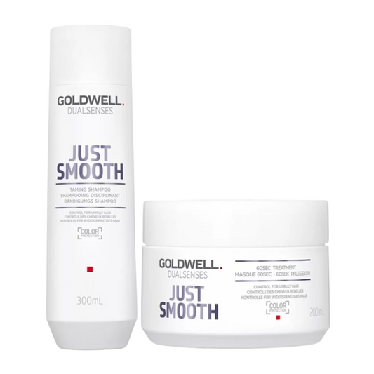 GOLDWELL DUALSENSES JUST SMOOTH TAMING SHAMPOO AND TREATMENT
