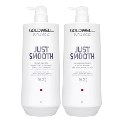 GOLDWELL DUALSENSES JUST SMOOTH TAMING SHAMPOO AND CONDITIONER