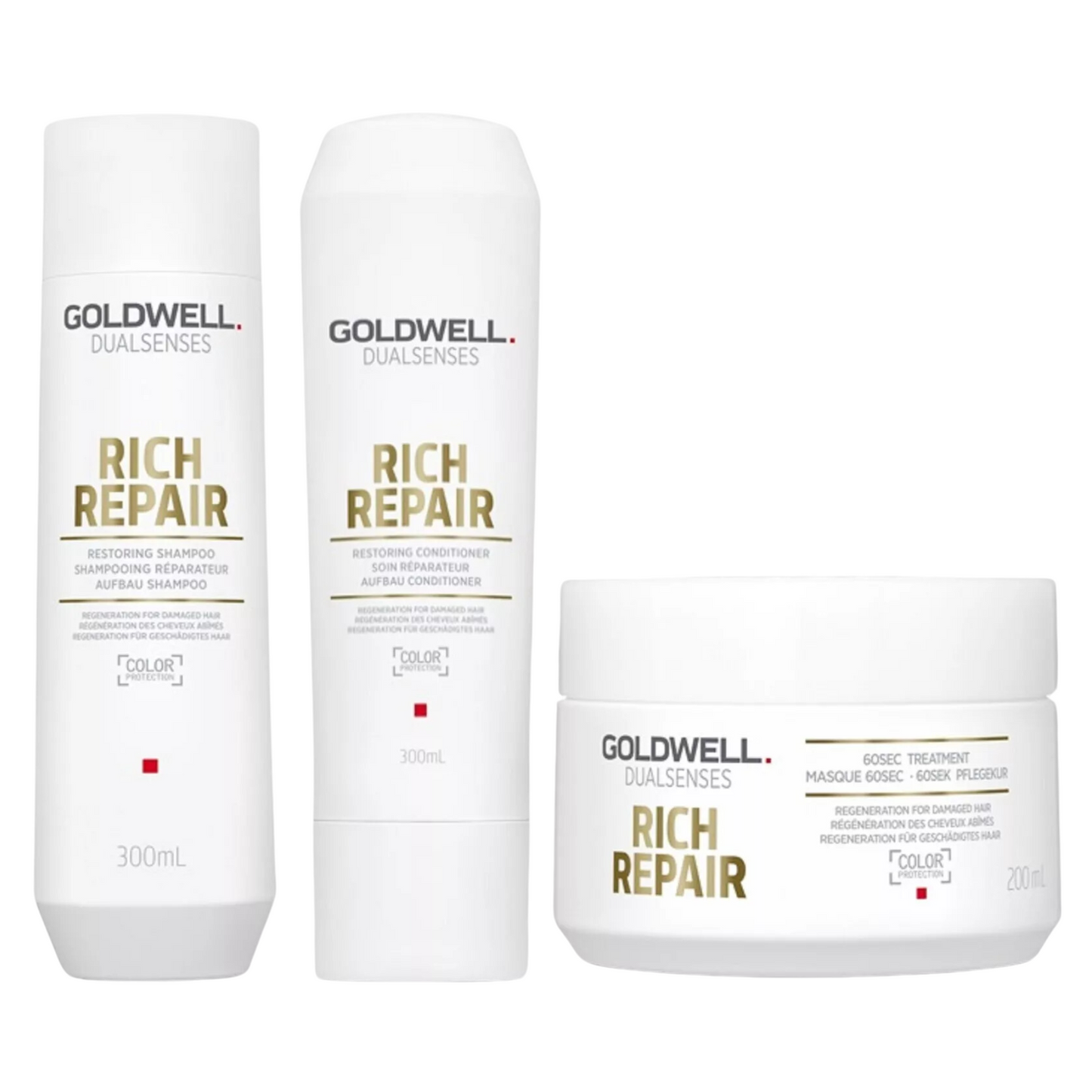 GOLDWELL DUALSENSES RICH REPAIR SHAMPOO, CONDITIONER AND TREATMENT