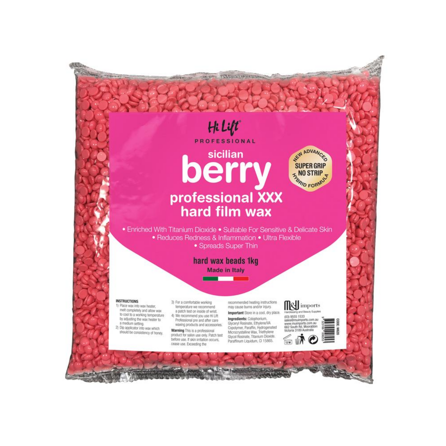 HI LIFT SICILIAN BERRY HARD WAX